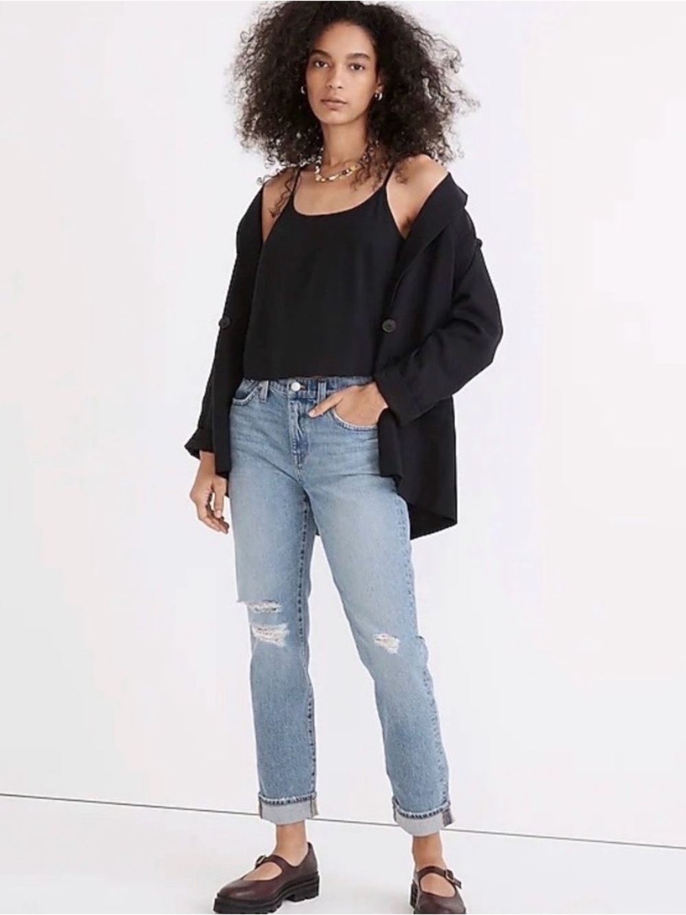 Madewell Slim Boyjean Distressed